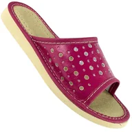 Kapcie damskie - TEMU Fioletowe kapcie damskie, domowe obuwie dla Pań - numer 024 - miniaturka - grafika 1