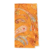 Apaszki i szaliki męskie - Damski cienki szal z motywem paisley pomarańczowo-brązowy - miniaturka - grafika 1