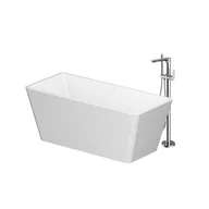 Wanny - Set B723 Wanna Wolnostojąca 162X72 Crea + Bateria Wannowa Wolnostojąca Crea Cersanit S601-142 - miniaturka - grafika 1