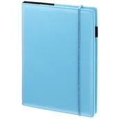 Notesy i bloczki - Adresownik niebieski A4 z wymiennym wkładem zapięcie na gumkę 36B - miniaturka - grafika 1