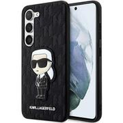 Etui i futerały do telefonów - Karl Lagerfeld KLHCS23SSAKLHKPK S23 S911 hardcase czarny/black Saffiano Monogram Ikonik - miniaturka - grafika 1