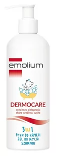 Emolium SANOFI AVENTIS SP Z O.O Dermocare 3 w 1 Płyn do kąpieli żel do mycia i szampon 400 ml - Kosmetyki kąpielowe dla dzieci - miniaturka - grafika 2