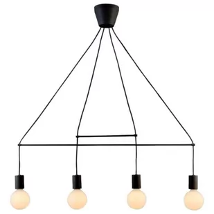 Candellux Lighting żyrandol czarny loft ALTO 34-70913 lampa wisząca widoczne żarówki zwis nad stół 34-70913 - Lampy sufitowe - miniaturka - grafika 1
