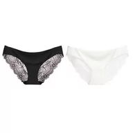 Majtki damskie - 2-pak figi z koronkowym wykończeniem - miniaturka - grafika 1