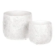 Ozdoby bożonarodzeniowe - Zestaw osłonek z świątecznym motywem Igliwie, 2 szt., biało-srebrny - miniaturka - grafika 1