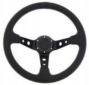 Kierownica Sportowa Z Odsadzeniem Kjs Drift Czarna 350mm Offset 80mm - Akcesoria tuningowe - miniaturka - grafika 1