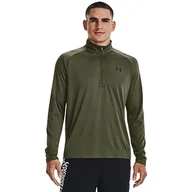 Koszulki męskie - Under Armour UA Tech 2.0 zamek błyskawiczny 1/2, morski OD zielony/czarny, rozmiar 3XL - miniaturka - grafika 1
