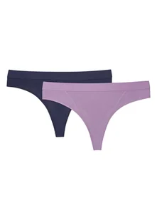 Majtki stringi League 2-pak Bloovii grafitowy, liliowy róż S - Majtki damskie - miniaturka - grafika 1