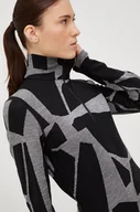 Bielizna sportowa damska - Icebreaker longsleeve funkcyjny kolor czarny - miniaturka - grafika 1