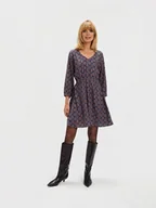 Sukienki - Zwiewna krótka sukienka z printem etno - miniaturka - grafika 1