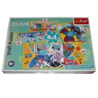 Puzzle - Puzzle 4w1 Disney Lilo&Stitch ( 30 + 30 + 60 + 160 ) 280 elementów - miniaturka - grafika 1