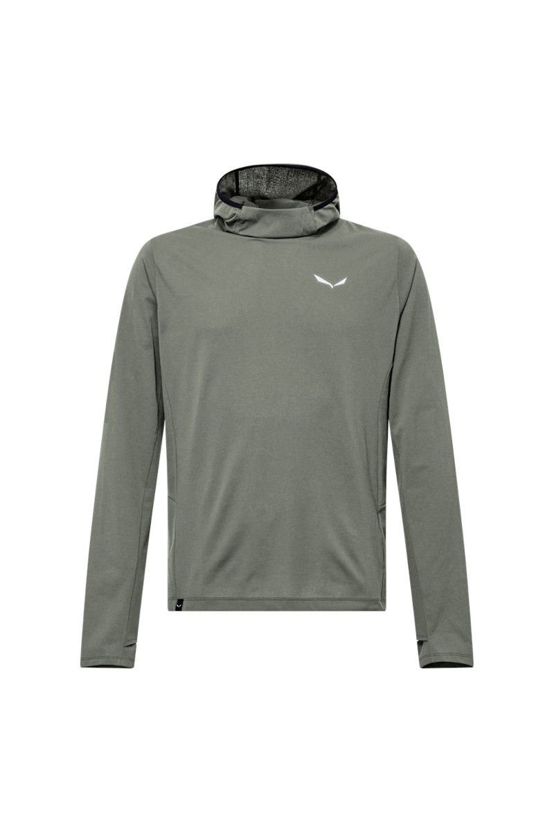 Salewa Koszulka trekkingowa męska Puez Sun Hoodie szara 52_XL