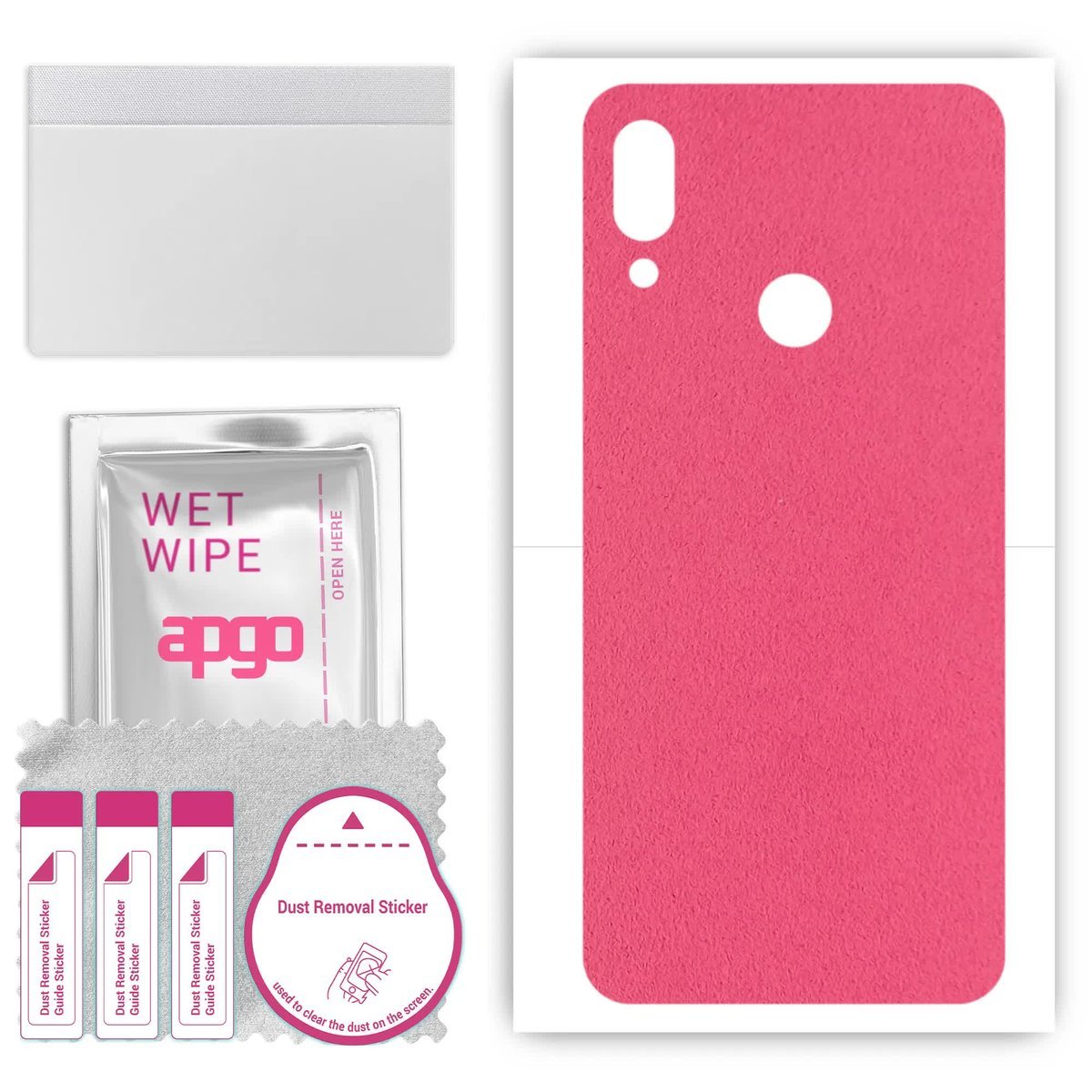 Folia naklejka skórka strukturalna na TYŁ Zamsz do HTC Wildfire E2 - Zamsz Różowy - apgo SKINS