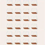 Inne - TEMU 24 szt. Przezroczyste Silikonowe Ochraniacze na Nogi Krzeseł do Podłóg Drewnianych - Proste w Użyciu Prostokątne Nakładki Meblowe Zapobiegające - miniaturka - grafika 1