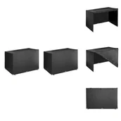 Pokrowce na meble ogrodowe - vidaXL Pokrowce na huśtawkę 2 szt. 12 oczek 215x150x130/150 cm - Pokrowce ochronne na meble ogrodowe - miniaturka - grafika 1