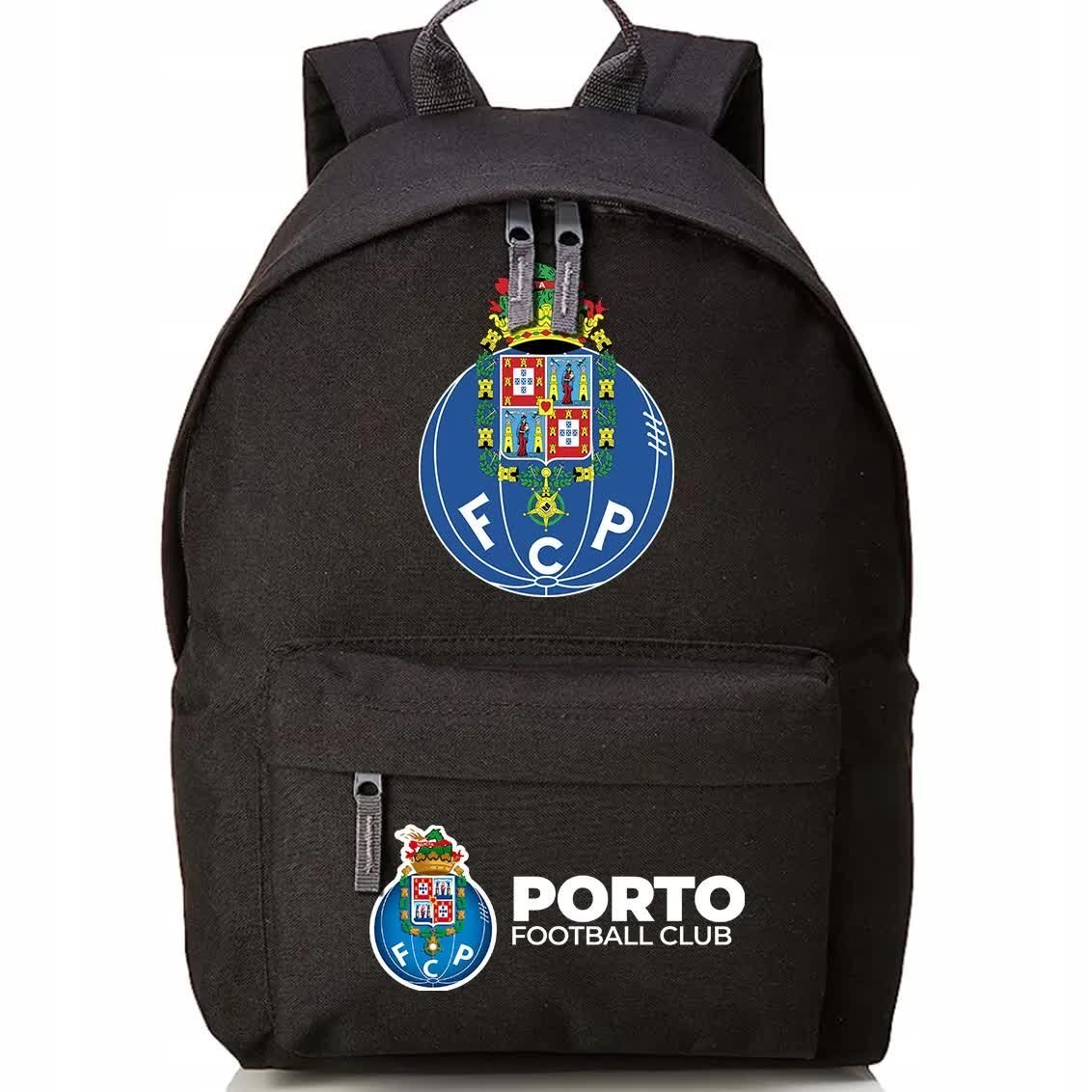 Plecak Szkolny Czarny PORTO FOOTBALL CLUB Kluby Piłkarskie Piłkarze Wzory