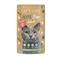 Mokra karma dla kotów - CAT'S LOVE organiczna mokra karma dla kota Adult w galaretce Wołowina 24x100 g - miniaturka - grafika 1