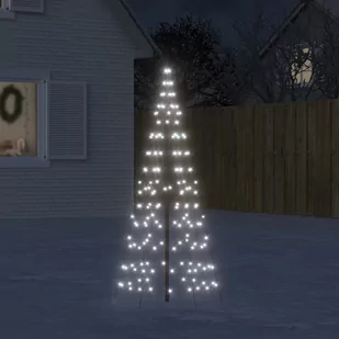 Choinka z lampek, na maszt, 200 zimnych białych LED, 180 cm Lumarko! - Oświetlenie świąteczne Choinka z lampek, na maszt, 200 zimnych białych LED, 180 cm Lumarko! - Oświetlenie świąteczne - miniaturka - grafika 1