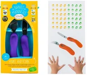 Sztućce dla dzieci - Nanas Manners 3 PURPLE Sztućce kształtujące chwyt - miniaturka - grafika 1