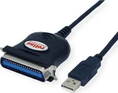 Złącza, przejściówki, adaptery - Roline Adapter AV Kabel konwertera USB na IEEE 1284, czarny, 1,8 m - miniaturka - grafika 1