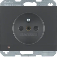 Gniazdka elektryczne - Berker Gniazdo z podświetleniem LED K.1 Antracyt - miniaturka - grafika 1