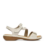 Sandały damskie - Sandały Rieker CEO-659C7-81 Beżowy - miniaturka - grafika 1