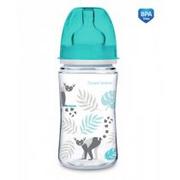 Butelki dla niemowląt - Canpol babies Canpol Antykolkowa butelka szeroka EasyStart JUNGLE 240 ml blue - miniaturka - grafika 1
