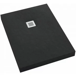 Schedpol New Horizons Black Stone brodzik 100x70 cm prostokątny czarny 3.3334/C/ST-M2 - Brodziki prysznicowe - miniaturka - grafika 1