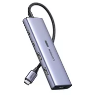 Pozostałe akcesoria do telefonów - HUB USB C - HDMI / 2x USB C / 2x USB A Ugreen CM500 - szary - miniaturka - grafika 1