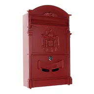Skrzynki na listy - Rottner Skrzynka na listy ze stali rottner Ashford w typowym stylu brytyjskim Czerwony t05376 5376 - miniaturka - grafika 1