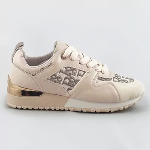 Damskie adidasy na podwyższonej podeszwie beżowe (666-20) - marka niezdefiniowana - Buty sportowe damskie - miniaturka - grafika 1
