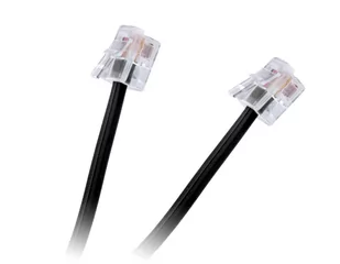 NoName Kabel telefoniczny prosty 5m Czarny TEL0033A-5 - Kable miedziane - miniaturka - grafika 1