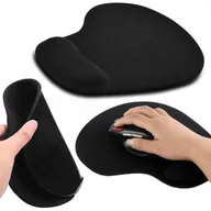 Podkładki pod mysz - Podkładka Pod Myszkę Mysz Ergonomiczna Z Poduszką Pod Nadgarstek Czarna HOME0028 - miniaturka - grafika 1