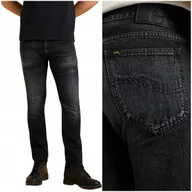 Spodnie męskie - Lee 101 RIDER SLIM JAPAN PREMIUM czarne dopasowane spodnie jeansowe W33 L34 - miniaturka - grafika 1