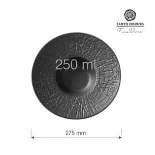 Fine Dine TALERZ DO PASTY CRUST 27,5 cm PORCELANA EARTH COLOURS CZARNY - Talerze - miniaturka - grafika 5