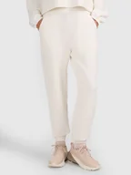 Dresy damskie - Spodnie dresowe joggery z modalem damskie 4F 4FWAW25TTROF1180-11S Biały XL - miniaturka - grafika 1