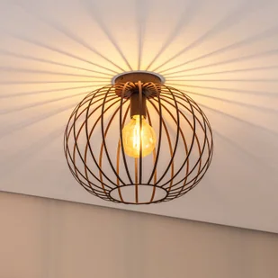 Lampa sufitowa Cruce Argon, możliwość ściemniania, brązowy / rdzawy, salon / jadalnia, metal - Lampy sufitowe - miniaturka - grafika 1