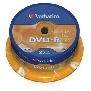 Verbatim PŁYTA DVD-R CAKE BOX 25 SZT - Nośniki danych - miniaturka - grafika 1