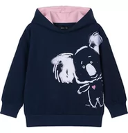 Bluzy dla dziewczynek - Bluza z kapturem dla dziewczynki, z misiem koala, granatowa, 3-8 lat - miniaturka - grafika 1