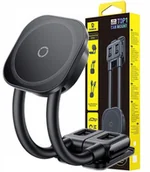 Uchwyty samochodowe do telefonów - Uchwyt magnetyczny Baseus PrimeTrip C03s kompatybilny z MagSafe na deskę rozdzielczą przyklejany - czarny - miniaturka - grafika 1