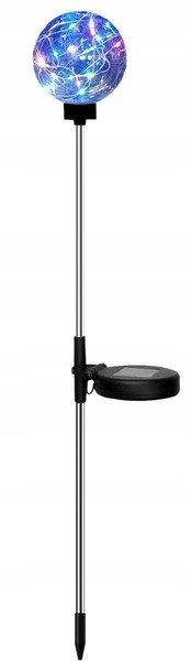 Lampka Lampa Solarna Ogrodowa Wbijana Led Rgb Gruntowa Słupek Ogrodowy 4014