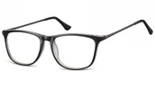Okulary korekcyjne, oprawki, szkła - Okulary oprawki korekcyjne Nerdy zerówki Sunoptic CP142A czarne + przezroczyste - miniaturka - grafika 1