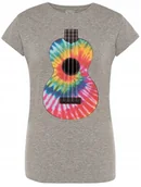 Koszulki i topy damskie - T-Shirt damski Tie Dye Gitara Kolorowa Rozm.L - miniaturka - grafika 1