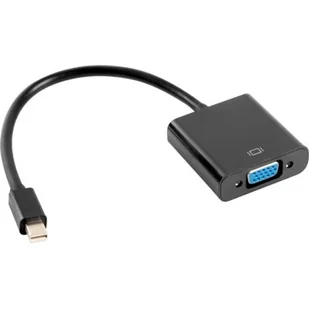 Lanberg AD-0006-BK adapter kablowy 0,2 m VGA (D-Sub) Mini DisplayPort Czarny - Adaptery i przejściówki - miniaturka - grafika 2