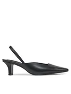 Czółenka - Calvin Klein Sandały Heel Mule Pump 50 - Lth HW0HW02551 Czarny - miniaturka - grafika 1