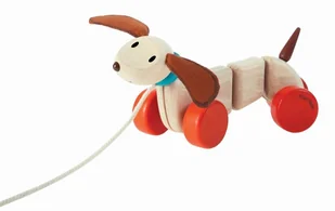 Plan Toys zabawka do ciągnięcia Szczęśliwy piesek - Zabawki interaktywne dla dzieci - miniaturka - grafika 5