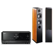 Zestawy stereo - Yamaha MusicCast RX-V4A, Indiana Line Nota 550 X (orzech) - miniaturka - grafika 1
