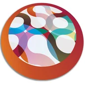 Dywany - Uniwersalny dywan okrągły winylowy abstrakcyjne kształty fi60 cm - miniaturka - grafika 1