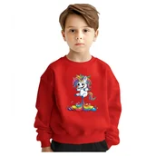 Bluzy dla dziewczynek - BLUZA DZIECIĘCA JEDNOROŻEC UNICORN TĘCZA 122-128 DLA CHŁOPCA DZIEWCZYNKI - miniaturka - grafika 1