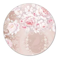 Deski do krojenia - Deska podstawka z grafiką kuchenna Białe róże fi40, Coloray - miniaturka - grafika 1